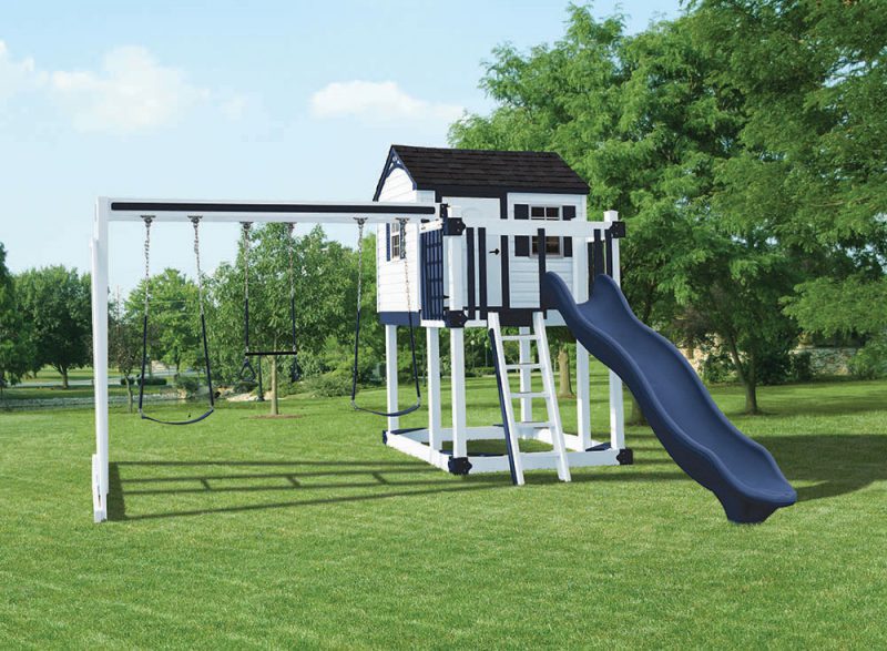 C1 HIDEOUT Playhouse Vinyl Swing Set Swingset & Toy Warehouse