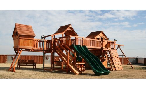 Redwood Swing Set