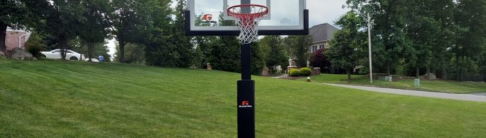 basketball hoop outside as a unique gift idea for kids