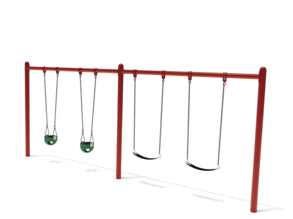 5" Single Post Swing Frame 8ft- 2 Bay