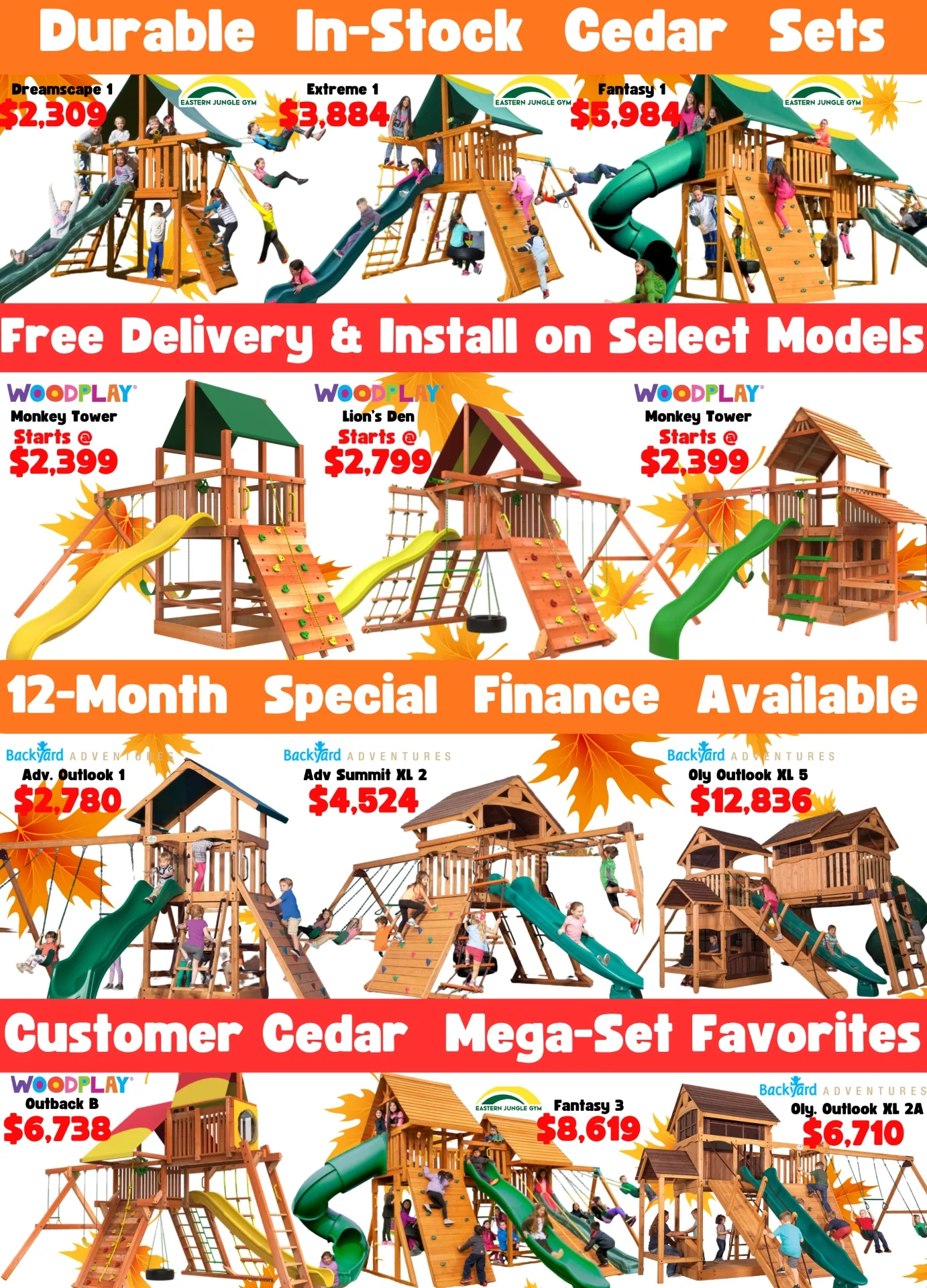 Swingset promotional flyer: April 2025