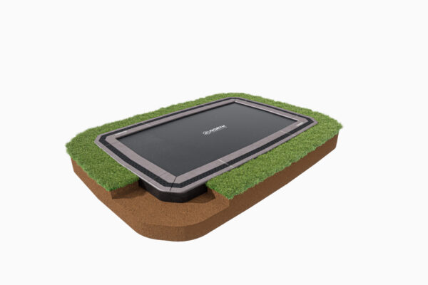 15' x 10' North Trampoline Inground Gray