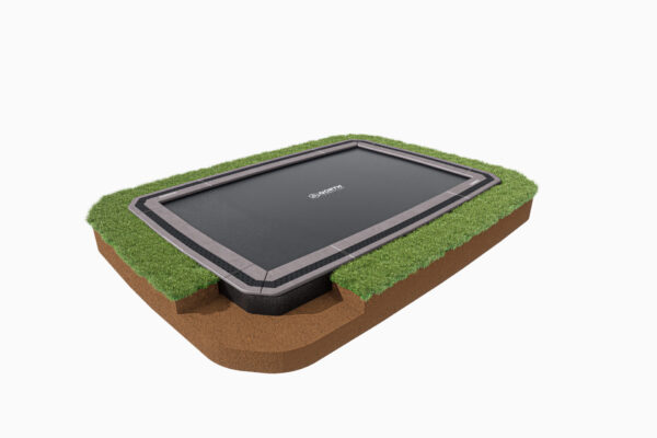 17' x 12' North Trampoline Inground Gray
